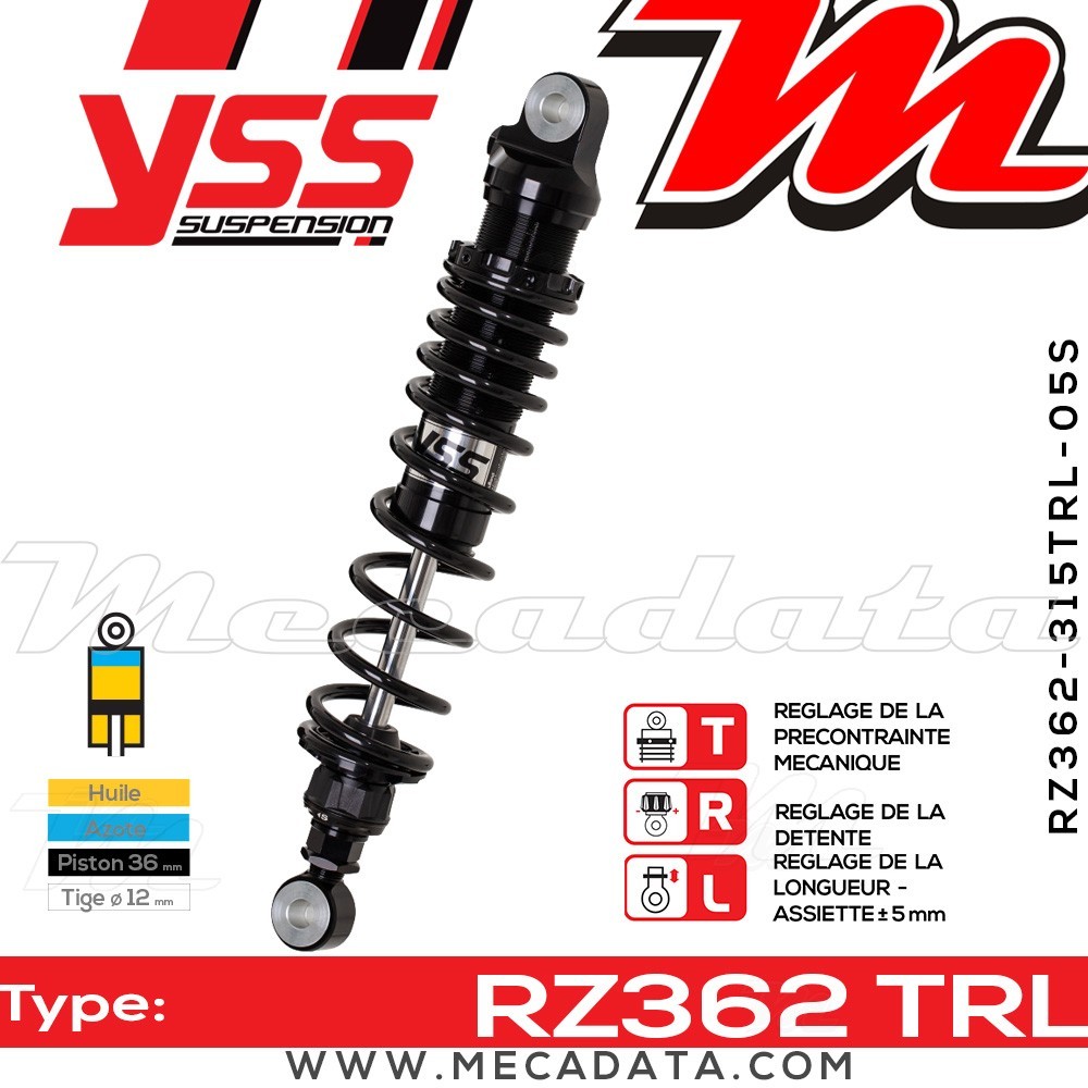 Amortisseur ~ YSS RZ362-315TRL-05S-88