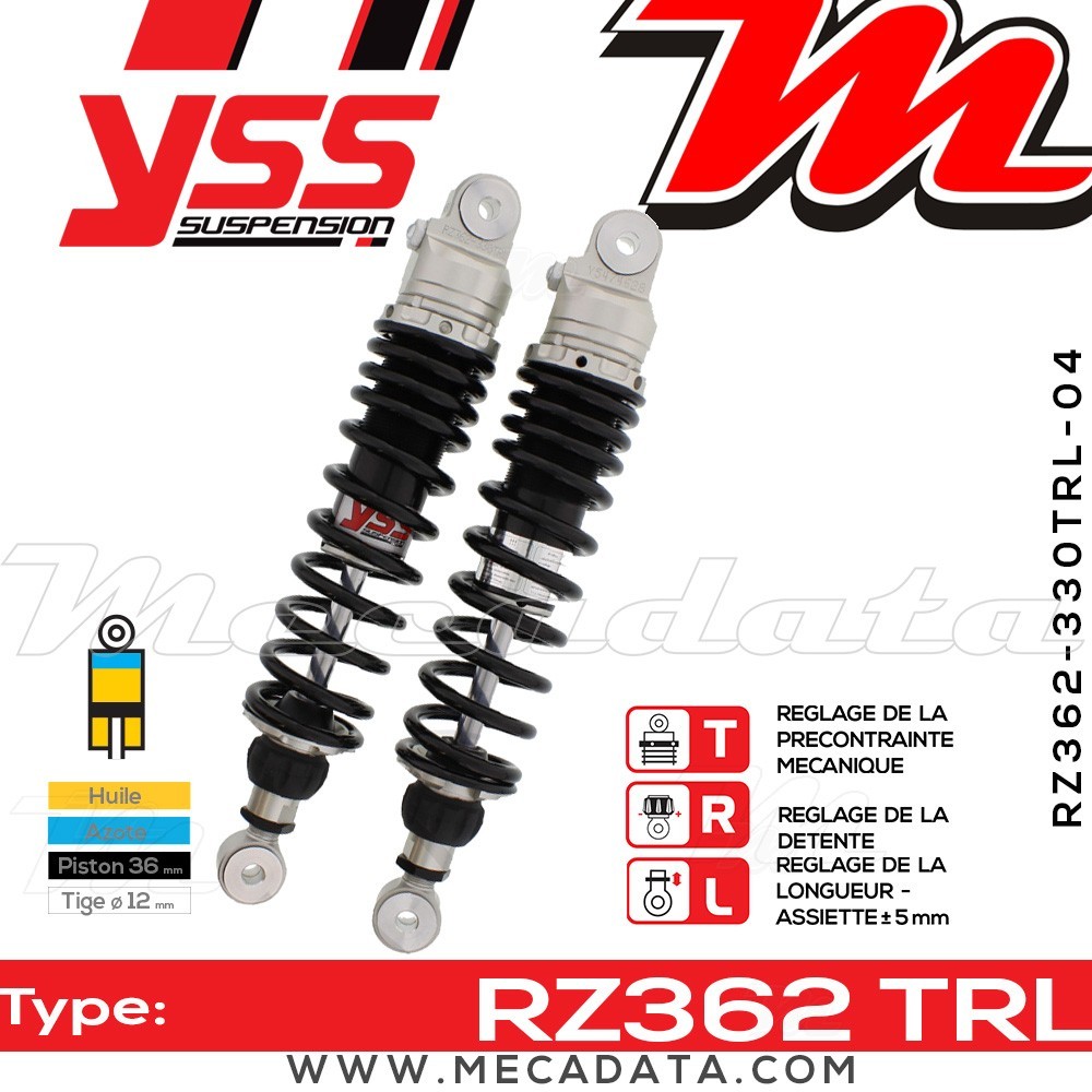 Amortisseur ~ YSS RZ362-330TRL-04-88