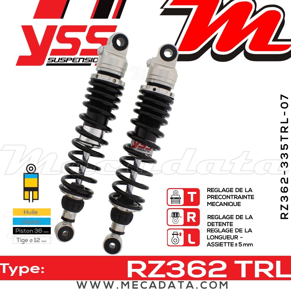 Amortisseur ~ YSS RZ362-335TRL-07-88