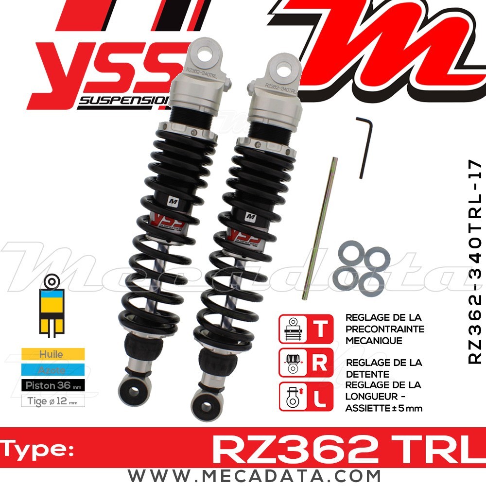 Amortisseur ~ YSS RZ362-340TRL-17-88