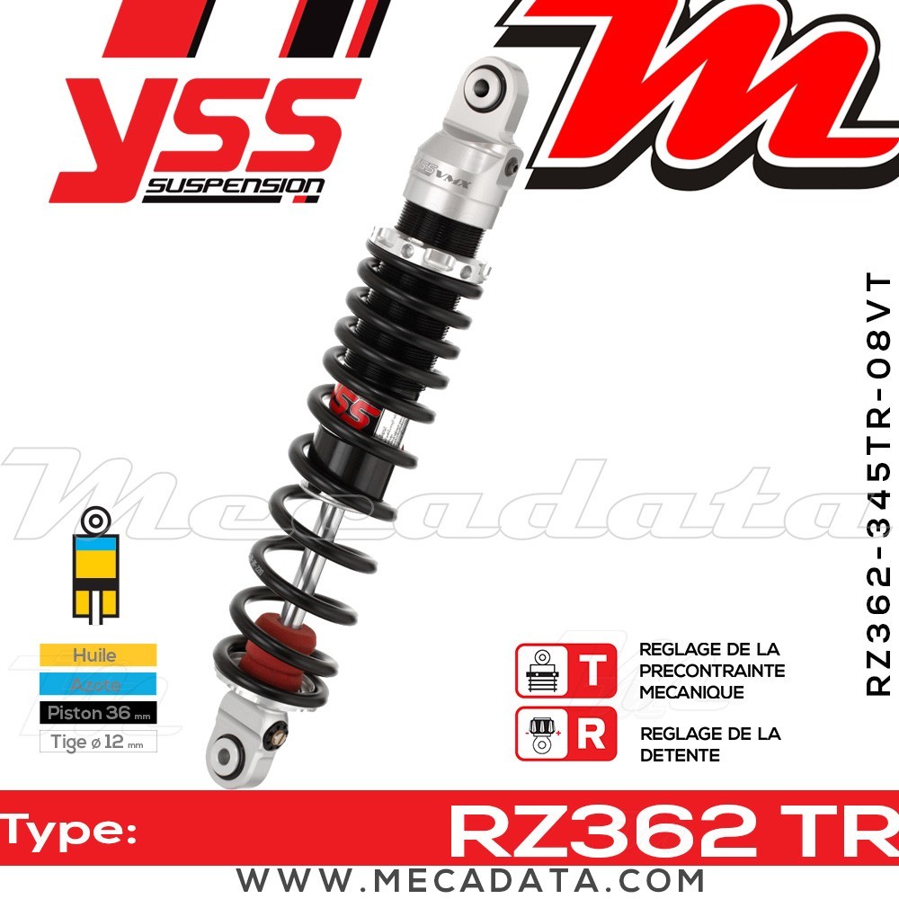 Amortisseur ~ YSS RZ362-345TR-08VT-88