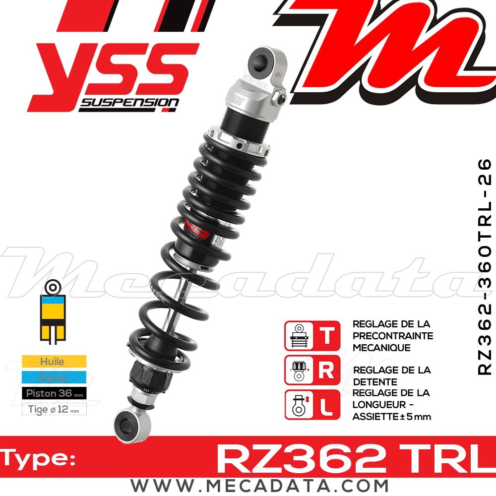 Amortisseur ~ YSS RZ362-360TRL-26-88