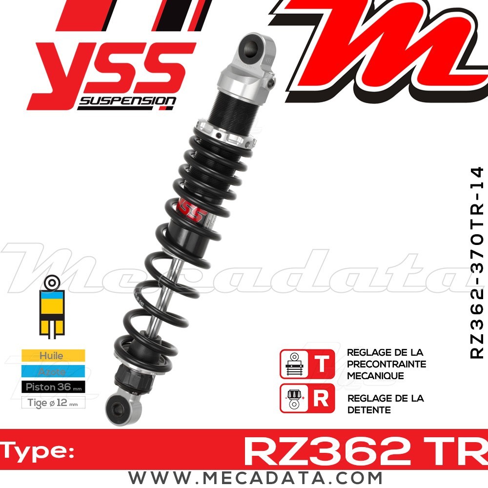 Amortisseur ~ YSS RZ362-370TR-14-88