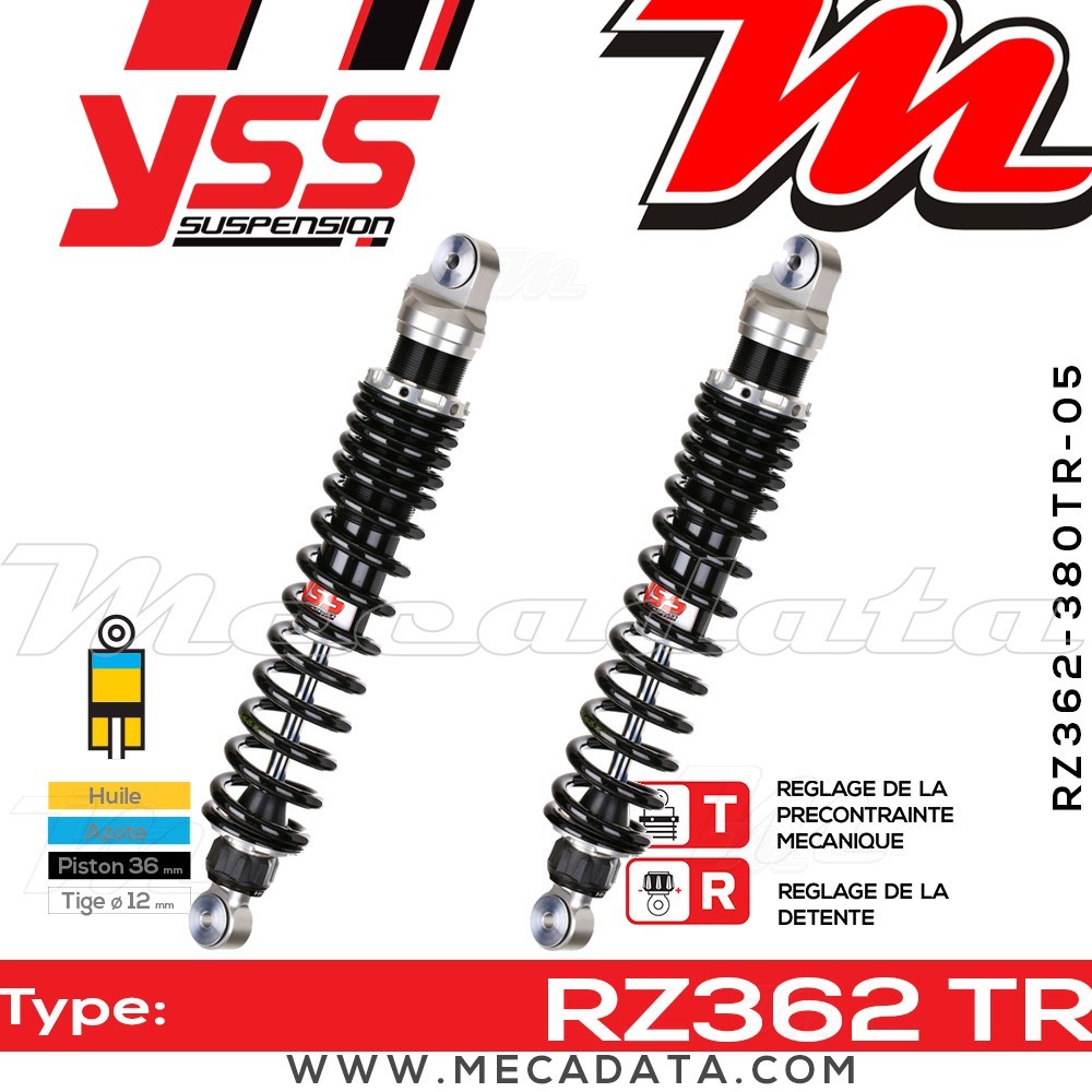 Amortisseur ~ YSS RZ362-380TR-05-88