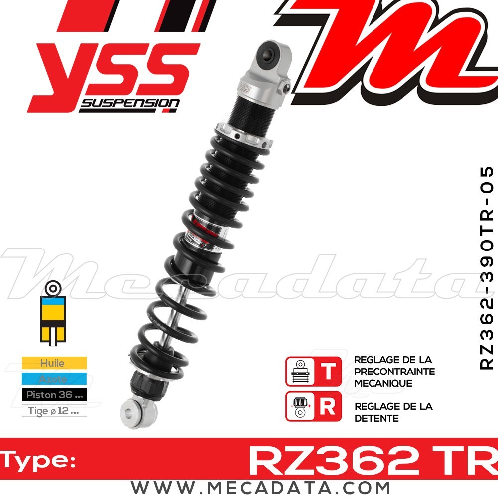 Amortisseur ~ YSS RZ362-390TR-05-88