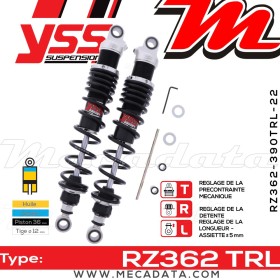 Amortisseur ~ YSS RZ362-390TRL-22-88
