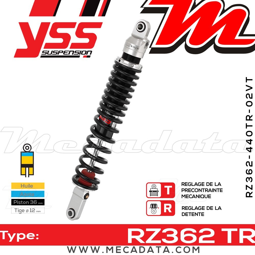 Amortisseur ~ YSS RZ362-440TR-02VT-88