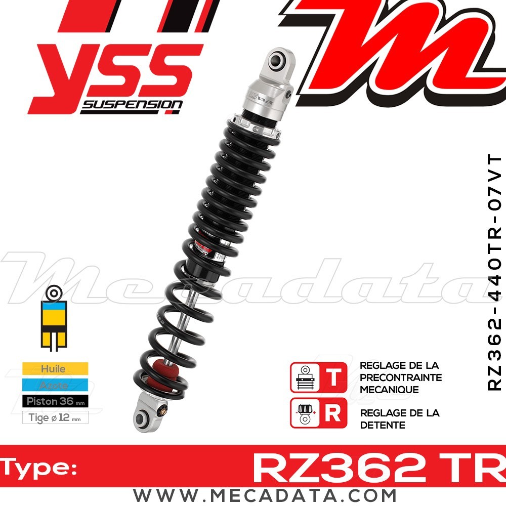 Amortisseur ~ YSS RZ362-440TR-07VT-88