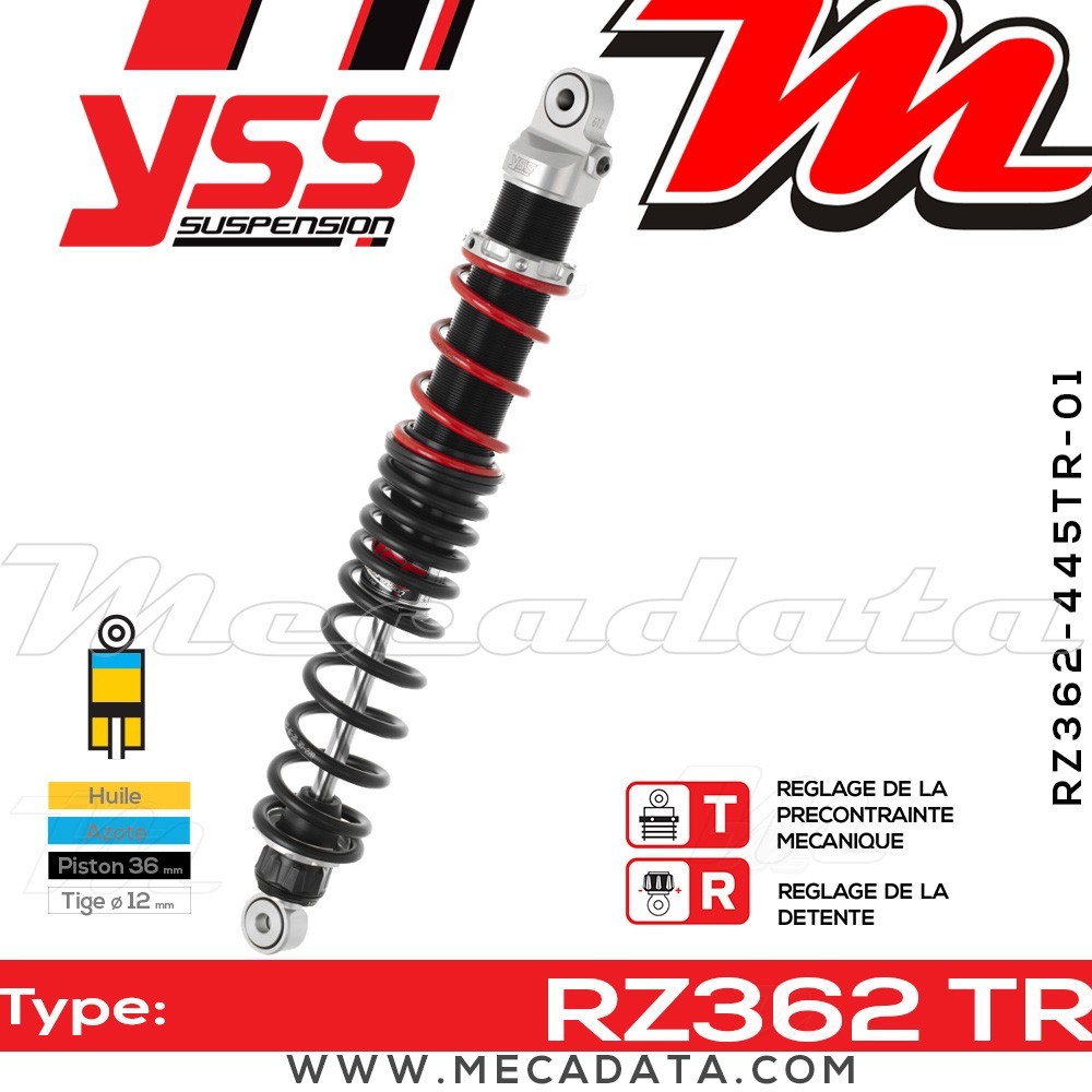 Amortisseur ~ YSS RZ362-445TR-01-88