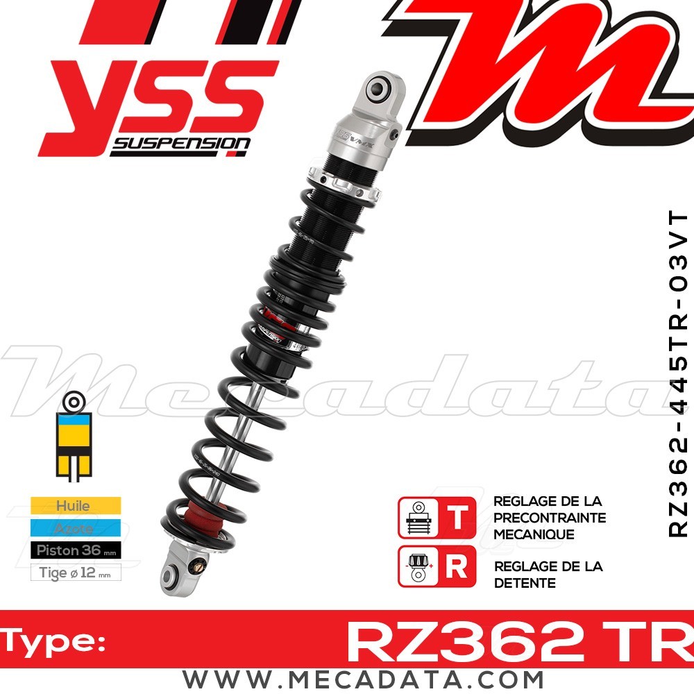 Amortisseur ~ YSS RZ362-445TR-03VT-88