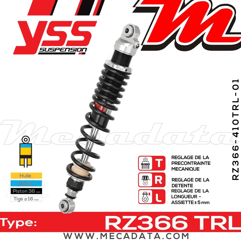 Amortisseur ~ YSS RZ366-410TRL-01-88