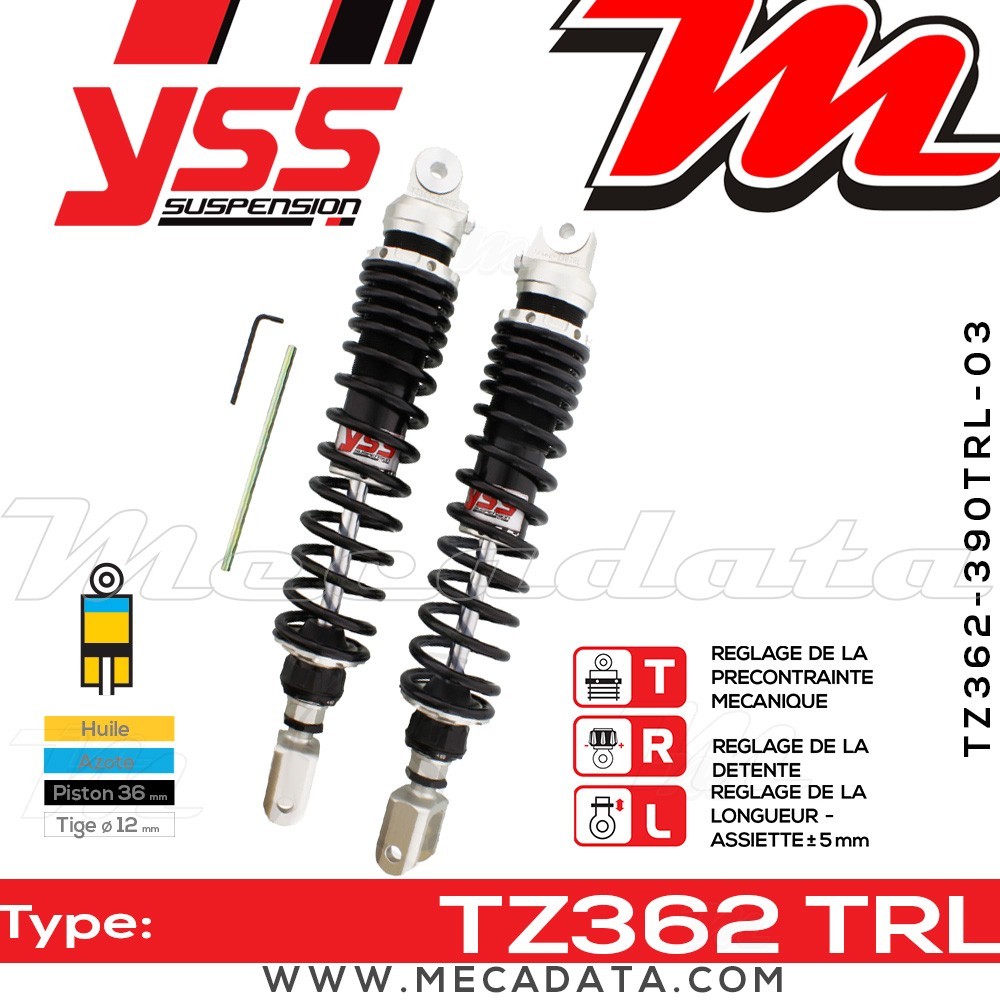 Amortisseur ~ YSS TZ362-390TRL-03-88