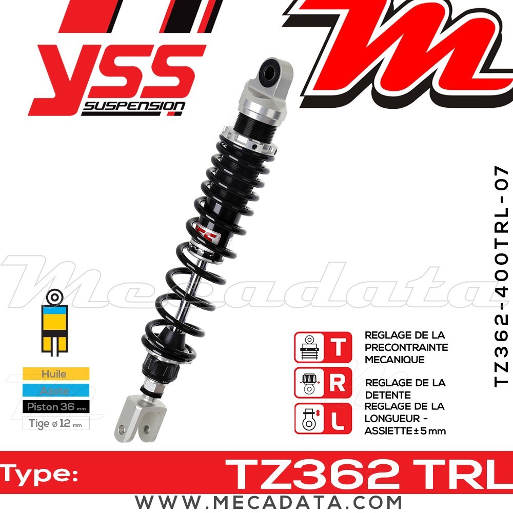Amortisseur ~ YSS TZ362-400TRL-07-88