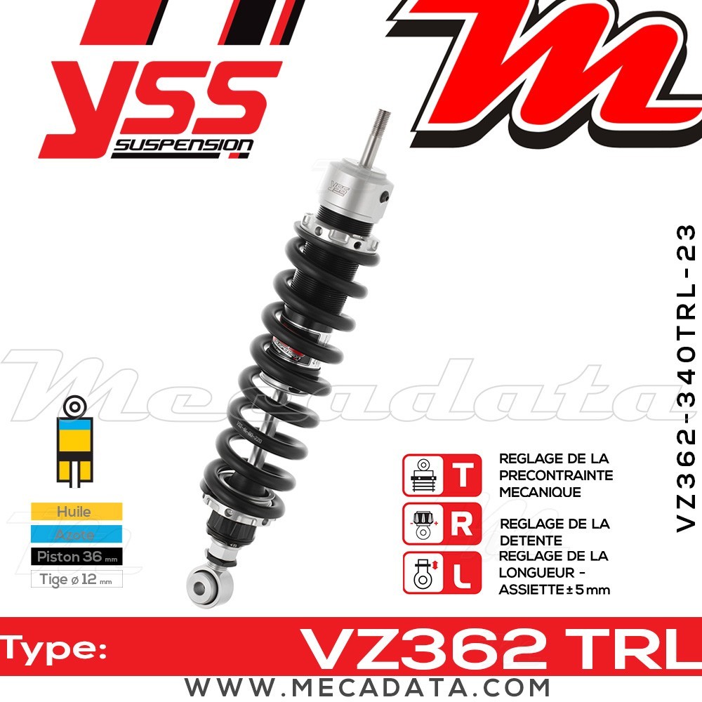 Amortisseur ~ YSS VZ362-340TRL-23-88