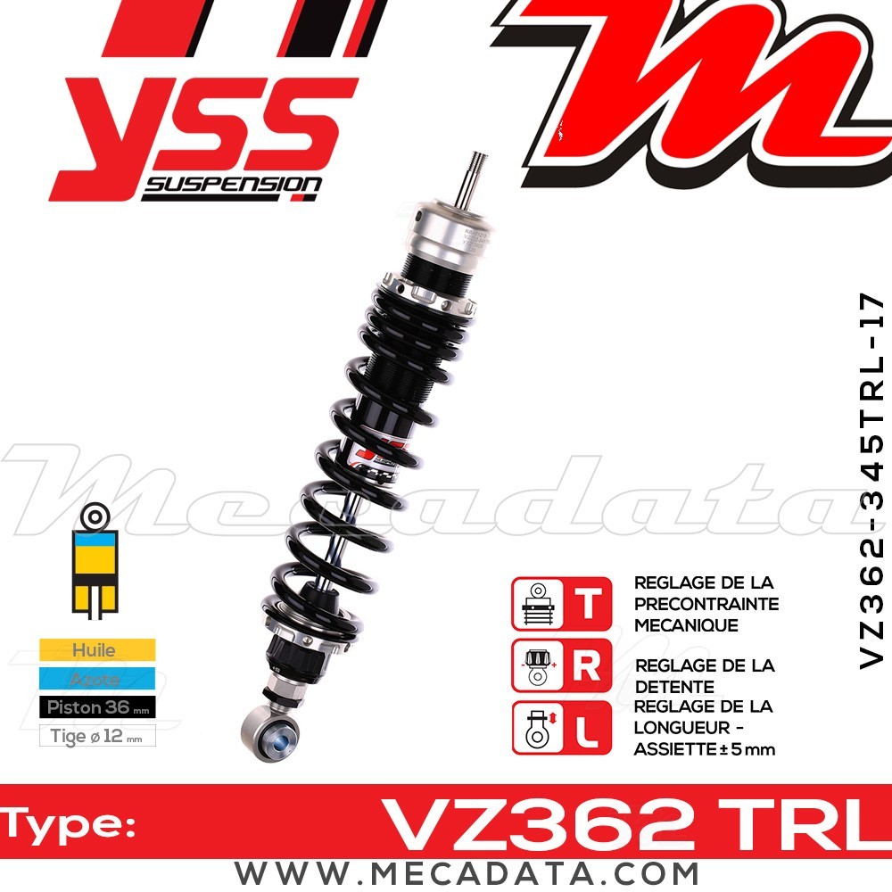 Amortisseur ~ YSS VZ362-345TRL-17-88