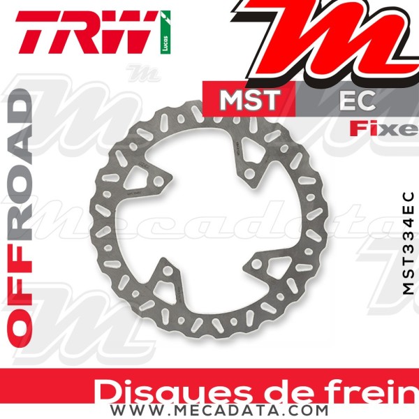 Disque de frein ~ TRW Lucas MST 334 EC