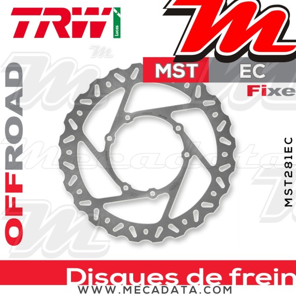 Disque de frein ~ TRW Lucas MST 281 EC