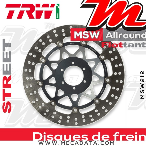 Disque de frein ~ TRW Lucas MSW 212 ALL