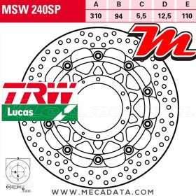 Disque de frein ~ TRW Lucas MSW 240 SP