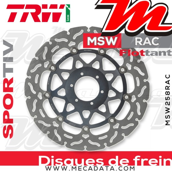 Disque de frein ~ TRW Lucas MSW 258 RAC
