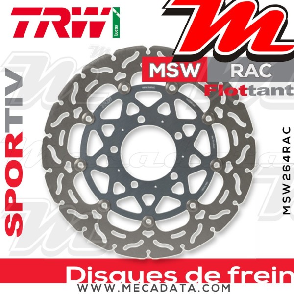 Disque de frein ~ TRW Lucas MSW 264 RAC