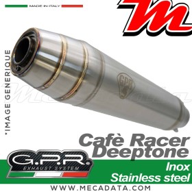 Silencieux Racing universel sans tube de liaison ~ GPR Deeptone Inox Cafè Racer