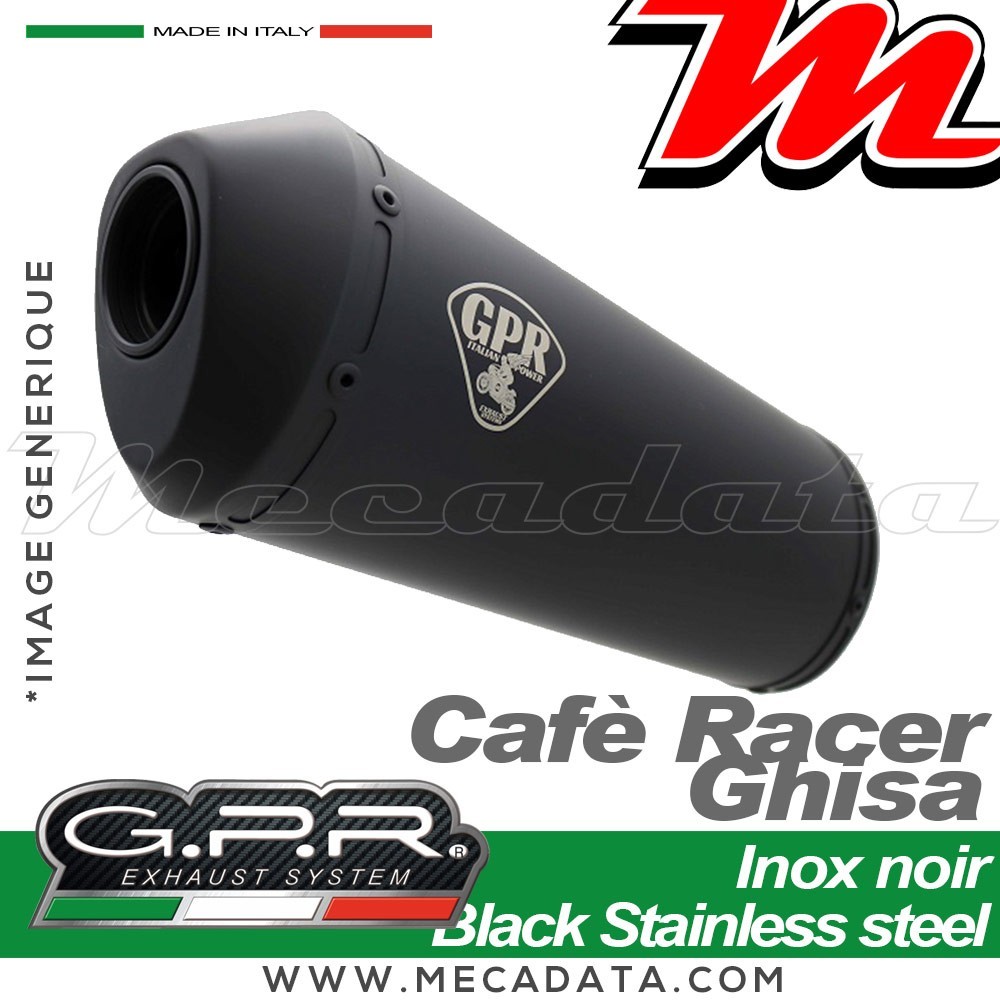 Silencieux Racing universel sans tube de liaison ~ GPR Ghisa Cafè Racer