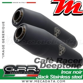 Silencieux Pot d'échappement ~ GPR Deeptone Black Cafè Racer BI