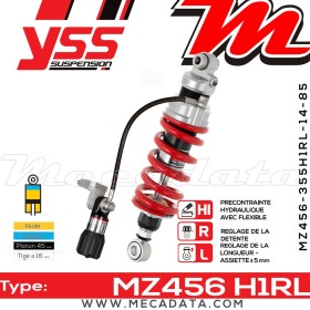 Amortisseur ~ YSS MZ456-355H1RL-14-85