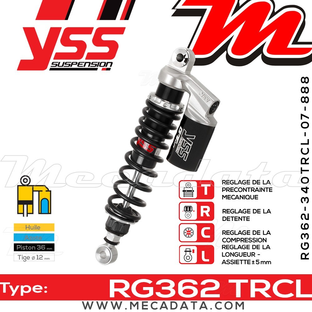 Amortisseur ~ YSS RG362-340TRCL-07-888