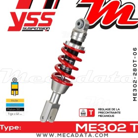 Amortisseur YSS ME302 T ~ Aprilia RS 125 Extrema/Replica (MPB10) ~ Annee 1999 - 2001