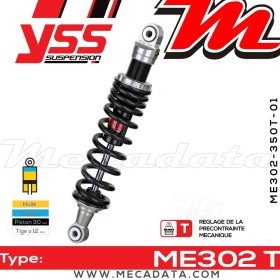 Amortisseur YSS ME302 T ~ BMW K 75 /2 Edition (75/K569) ~ Annee 1996