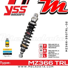Amortisseur YSS MZ366 TRL ~ BMW R 80 ST (247) ~ Annee 1982