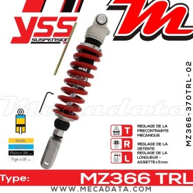 Amortisseur YSS MZ366 TRL ~ Kawasaki ZZR 600 E (ZX600EEA) ~ Annee 1999 - 2000