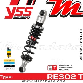 Amortisseur YSS RE302 T ~ Kawasaki ER 500 B Twister (ER500ABA) ~ Annee 1999