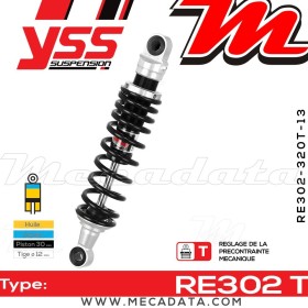 Amortisseur YSS RE302 T ~ Kawasaki VN-15 1500 C (VNT50C) ~ Annee 1994