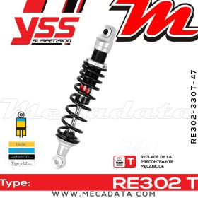 Amortisseur YSS RE302 T ~ Harley Davidson XL 883 R Sportster (CKM) ~ Annee 2003