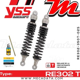 Amortisseur YSS RE302 T ~ Harley Davidson FXRS-SP 1340 Low Rider Special Edtion (EGL) ~ Annee 1987