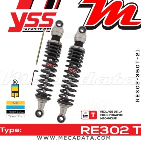 Amortisseur YSS RE302 T ~ Honda CB 750 F2 Seven Fifty (RC42B) ~ Annee 2001 - 2003