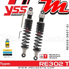 Amortisseur YSS RE302 T ~ Kawasaki ZRX 1100 C (ZRT10CCA) ~ Annee 1998