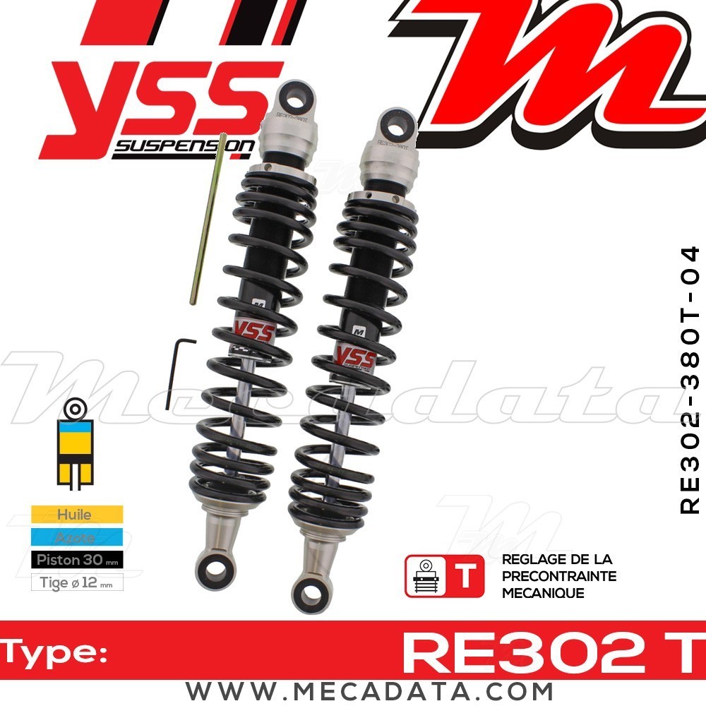 Amortisseur YSS RE302 T ~ Honda CB 500 (PC32C) ~ Annee 1996