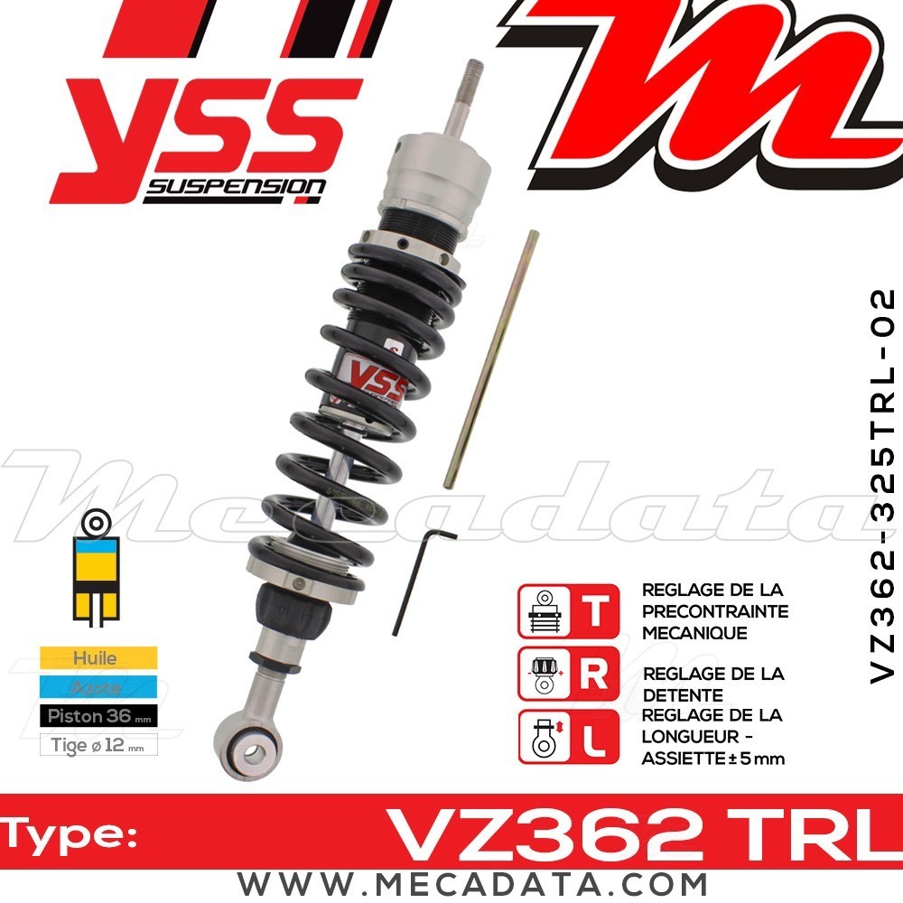 Amortisseur YSS VZ362 TRL ~ BMW R 1150 R Rockster (R21/R28) ~ Annee 2003