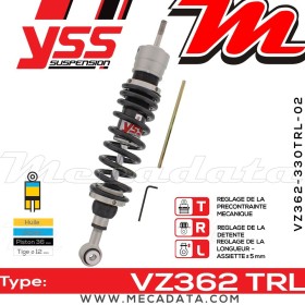 Amortisseur YSS VZ362 TRL ~ BMW R 1200 RT ABS (R12T/K26) ~ Annee 2005