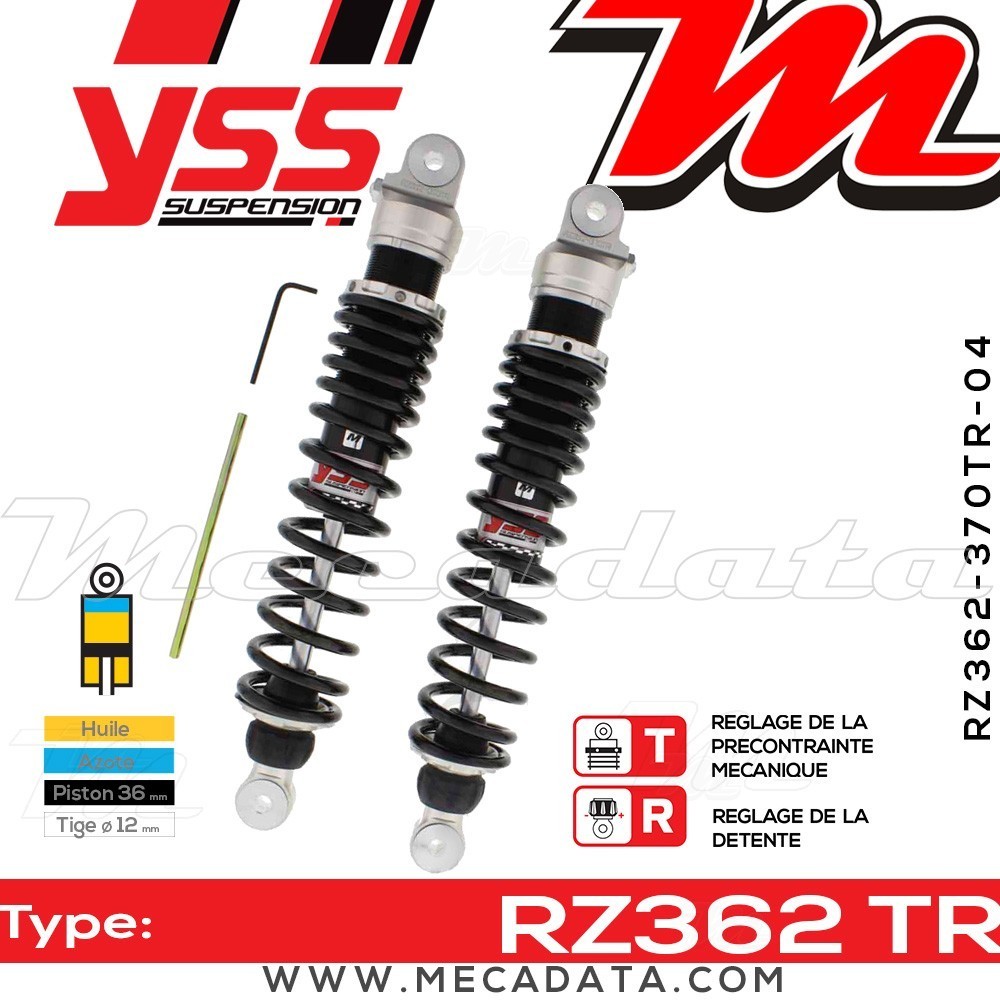 Amortisseur YSS RZ362 TR ~ Yamaha XT 500 (1U6) ~ Annee 1979