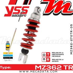 Amortisseur YSS MZ362 TR ~ Yamaha YZF-R 125 (RE061) ~ Annee 2009