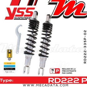 Amortisseur YSS RD222 P ~ Honda CB 750 F Supersport (CB750F) ~ Annee 1976