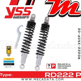 Amortisseur YSS RD222 P ~ Harley Davidson XLH 883 Sportster (CAM) ~ Annee 1990