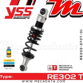 Amortisseur YSS RE302 T ~ Honda CA 125 Rebel (JC26A) ~ Annee 1999 - 2000