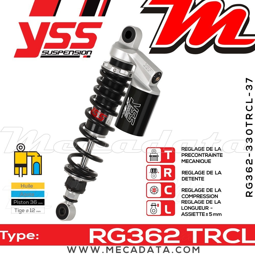Amortisseur YSS RG362 TRC ~ Yamaha XJR 1300 (RP062) ~ Annee 2003