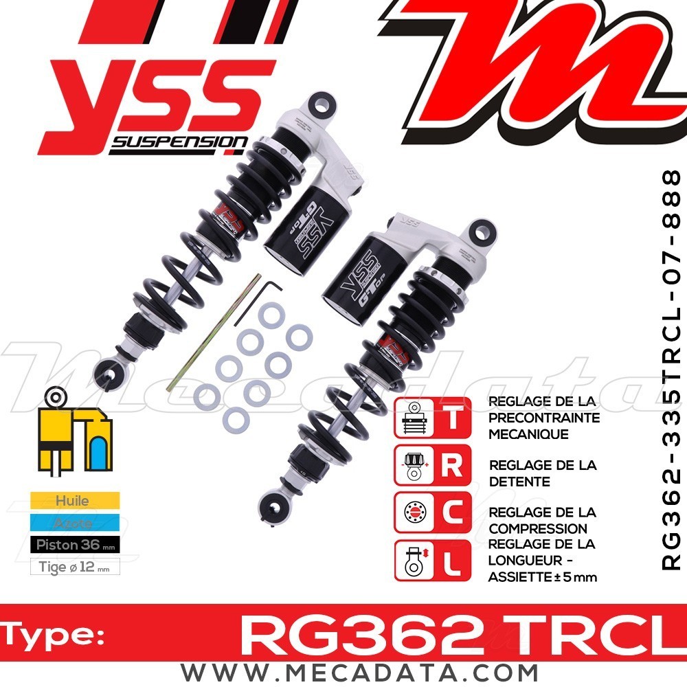 Amortisseur YSS RG362 TRC ~ Suzuki GSX 1400 (BN1111) ~ Annee 2005